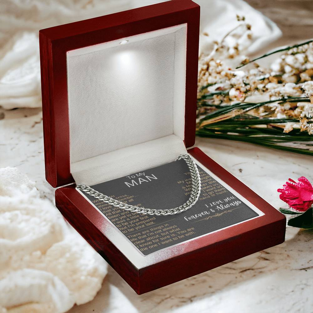 "To My Man" - Hand-in-Hand Cross Necklace