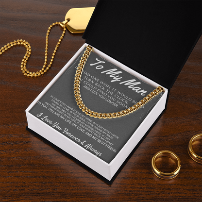 "To My Man" - My Missing Piece Cross Necklace