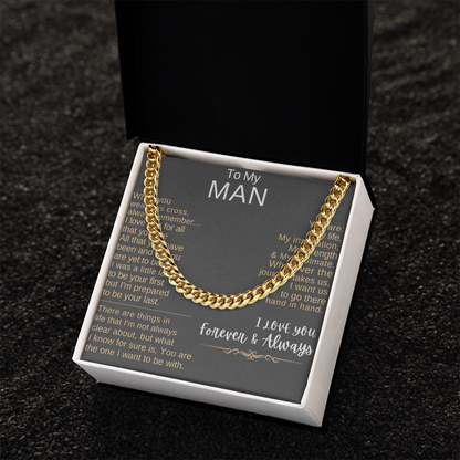 "To My Man" - Hand-in-Hand Cross Necklace