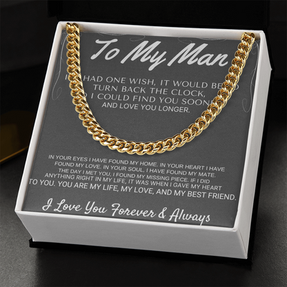 "To My Man" - My Missing Piece Cross Necklace