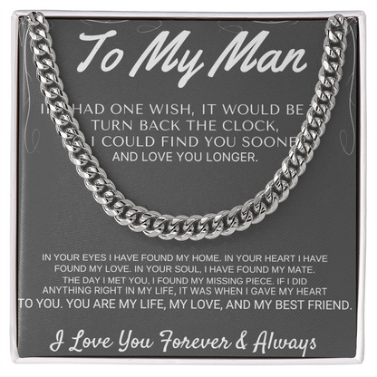 "To My Man" - My Missing Piece Cross Necklace