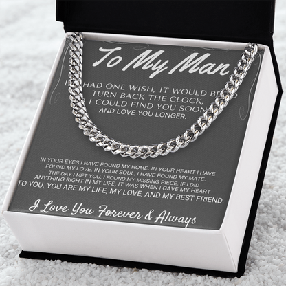 "To My Man" - My Missing Piece Cross Necklace