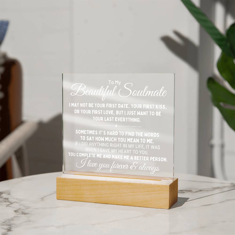 "To My Soulmate" - A Timeless Token of Love