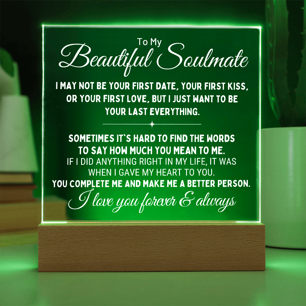 "To My Soulmate" - A Timeless Token of Love