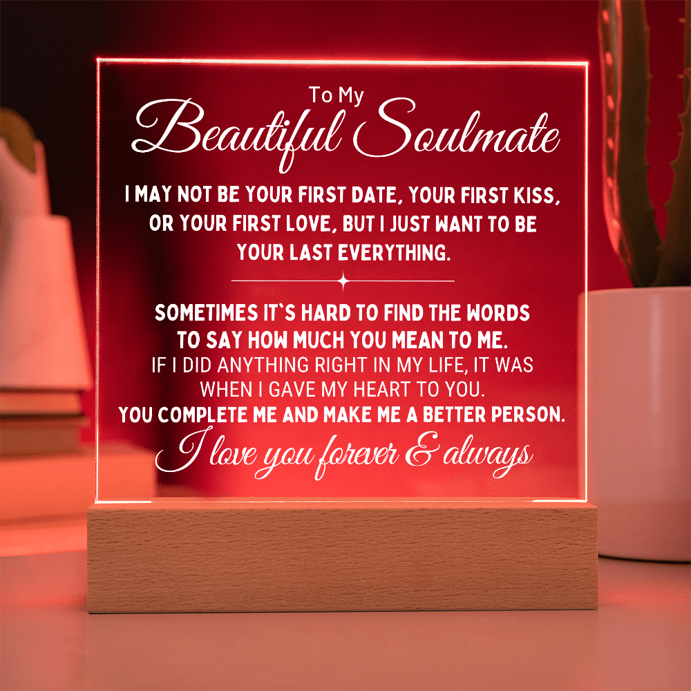 "To My Soulmate" - A Timeless Token of Love