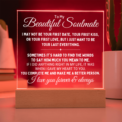 "To My Soulmate" - A Timeless Token of Love